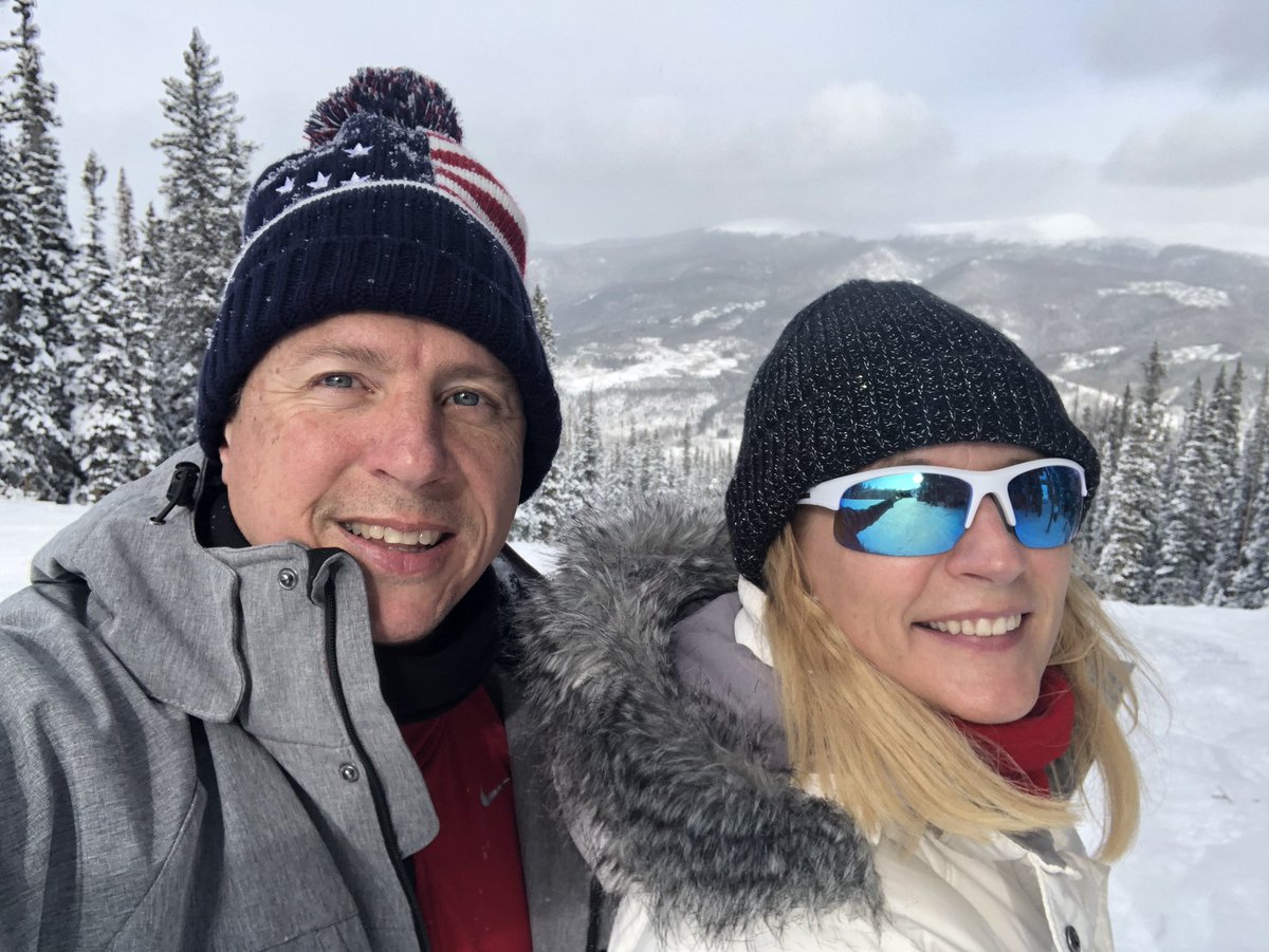 JCottonWalker's tweet photo. There was snow on our night 28 years ago!  We celebrate this week with skis and snow on the mountains!
  
Happy Anniversary babe! https://t.co/oRpAOX6R5h