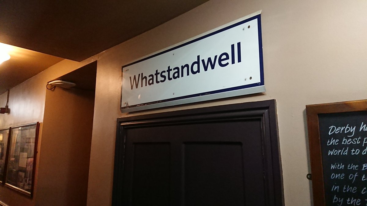 travelsbyadam's tweet photo. Nice surprise on a recent visit to @brunswick_inn - signs for destinations on Derbyshire's Derwent Valley Railway. Note that we got the bus to and from Derby. @DVLrail @wyvernrail #duffield #belper #whatstandwell #matlock #derwentvalley https://t.co/57r2duFUv7