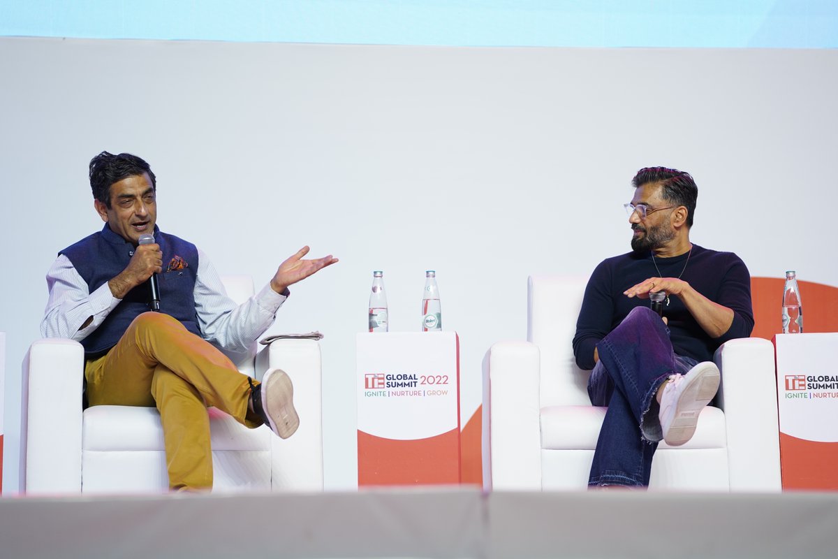 maharajasharma's tweet photo. @SunielVShetty and I in a #candid #fireside #chat at the recently concluded #mega #succesful #tgs2022 and event by @TiEGlobal n @TiEHyderabad
To see the entire talk, wait for a few days while it gets uploaded on #YouTube
Very Happy, prosperous n successful New year to all of you! https://t.co/hv4EYthDEX