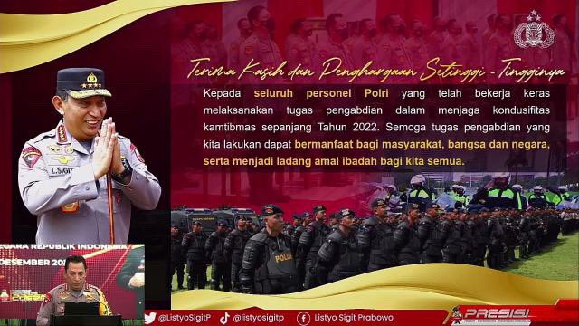 polrestamakota's tweet photo. Semoga tugas pengabdian yang dilakukan dapat bermanfaat bagi masyarakat, bangsa dan negara, serta menjadi ladang amal ibadah bagi kita semua. #RilisAkhirTahun22 Polri Siap Melangkah 2023 untuk yang lebih baik. https://t.co/m4HJWnwlDw