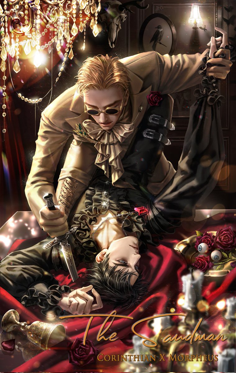 AlyssaTang0303's tweet photo. #TheSandman #Sandman #corintheus #Morpheus #thecorinthian 
【Commission I ordered】
新年快乐！让我CP陪我一起度过2023年吧🥺🥺🥺在睡魔这里玩得好愉快，好多老师做饭吃—— https://t.co/BxVaYoDvBR