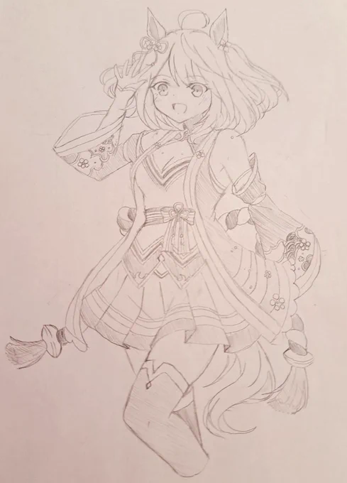 今週のウマ娘ラクガキ 43キタサンブラック本年度描き納めです!来年もたくさん描いていきますのであたたかく見守ってくださると幸いです来年もよろしくお願いします 