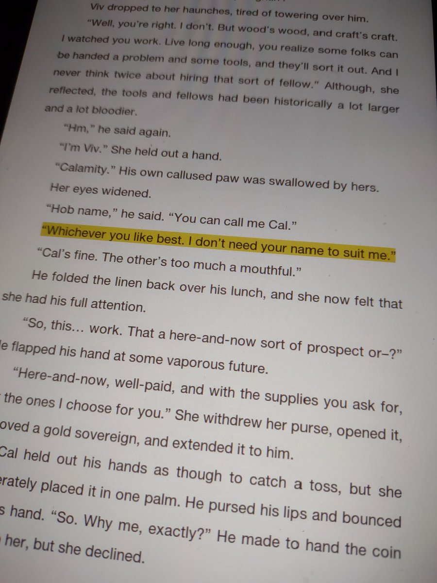 _afangirlthing's tweet photo. I decided on Legends & Lattes for my New Year's Eve book and all the love for this quote. Wow. The world would be a much better place if we all lived like this.
"Whichever you like best. I don't need your name to suit me."
#bookthings #legendsandlattes https://t.co/XvllVwYHrN