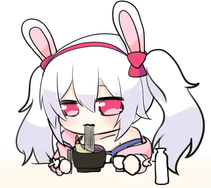 年越しそば食べるラフィーちゃん#アズールレーン 