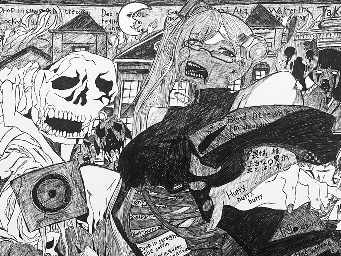 今年描いた絵。アナログ絵はとにかく全体的に黒い感じでデジタル絵はカラフルな感じでやっていこうかしら('っ•ω•c`) 