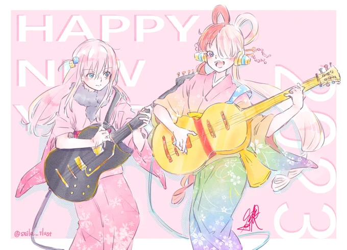 HAPPY NEW YEAR 2023去年は急に万垢になったり、妹の落書き入りの絵を始めなんども万バズして、まさか人生でこんなことがあるとは思って無かったような年でした。今年も沢山いろんな絵を描いて2022年に負けないおもしろおかしい年にしていけたらいいなと思います。聖羅 