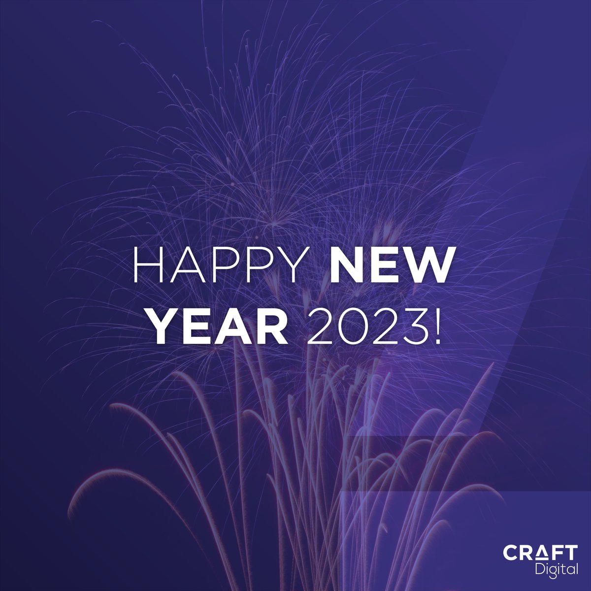 We'd like to wish you a very #HappyNewYear from all of us here at Craft Digital. Cheers to a healthy, happy and successful 2023!