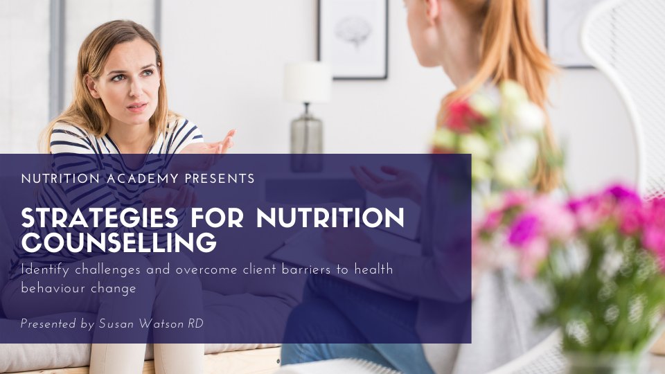 Nutrition_Acad's tweet photo. Our workshop, Strategies for Nutrition Counselling teaches dietitians to counsel their patients to overcome barriers to health behaviour change - join the 1.5 hour workshop for dietitians!
https://t.co/ztYUyvgT4S https://t.co/zzwL60MytR