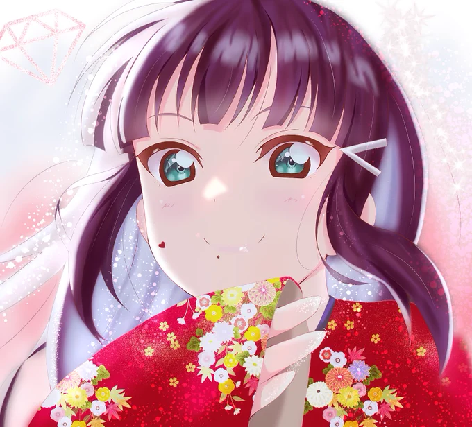 明けましておめでとうございます!そしてダイヤさん誕生日おめでとう今年も一年いい年になりますように…!#黒澤ダイヤ誕生祭2023 #黒澤ダイヤ生誕祭2023 