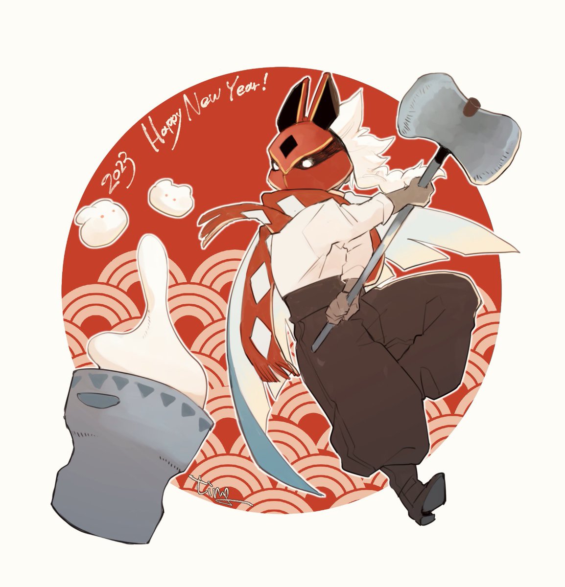 「明けましておめでとうございます!今年もどうぞよろしくお願い致します 」|時のイラスト
