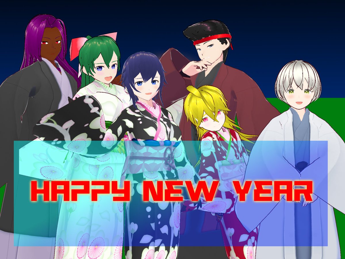 wakerord's tweet photo. あけましておめでとうございます。
今年もよろしくお願いします。
画像は新生Iriza Aventulojの6人です。
新しい宿作るかは未定ですが、よろしくお願いいたします。
使用テクスチャとかはリプ欄にて
#EMUDESIGN https://t.co/bkrq4kjZwa