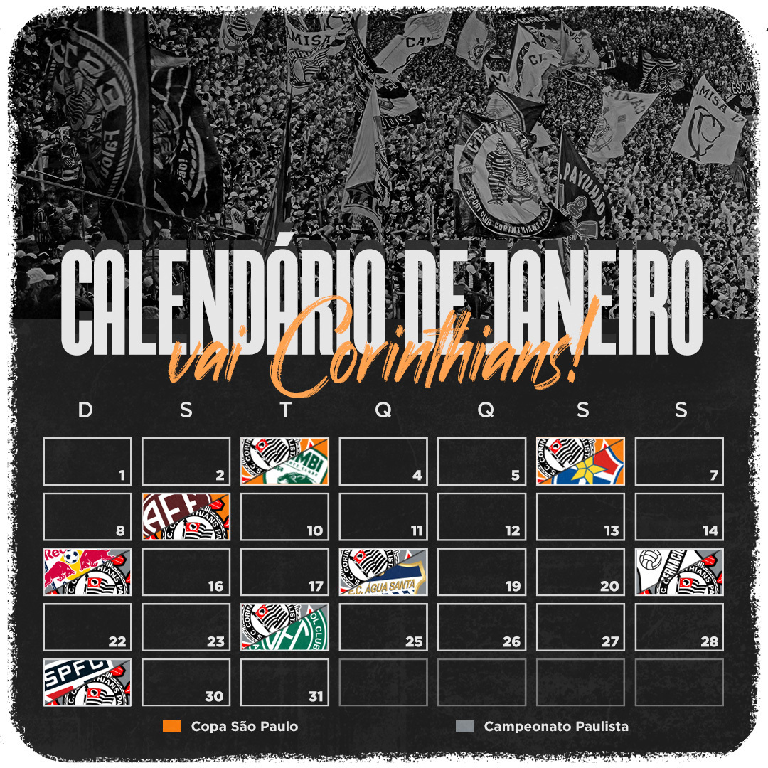 Corinthians on X: Nosso calendários de jogos para o mês de fevereiro! 🗓️  #VaiCorinthians  / X