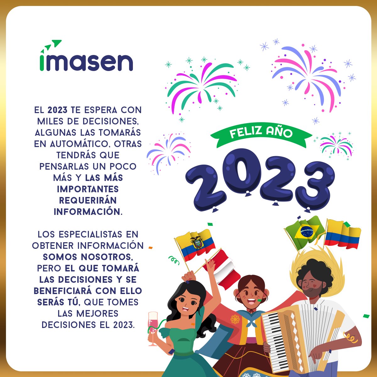 IMASEN_peru's tweet photo. Que este 2023 esté lleno de bendiciones. Les deseamos todo el equipo de IMASEN https://t.co/OjIstjdJOr