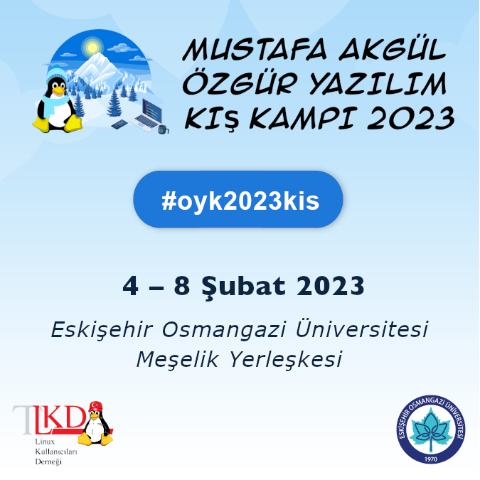 OzgurYazKampi's tweet photo. #oyk2023kis 4-8 Şubat 2023 tarihleri arasında Eskişehir Osmangazi Üniversitesi Meşelik Yerleşkesi'nde. Detaylar yakında ... https://t.co/UQA6iEApvt