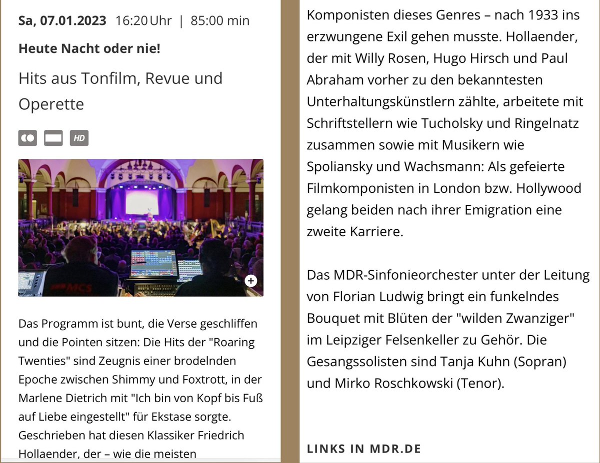 MirkoMirkowski's tweet photo. Fernsehübertragung! MDR 7.1.23 16:20Uhr https://t.co/BxMf0Ucroz