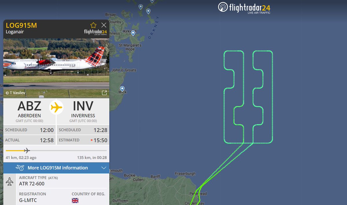 flightradar24's tweet image. A Loganair pilot just draw '23' over the North Sea. Happy New Year!

flightradar24.com/LOG915M/2eb48f…