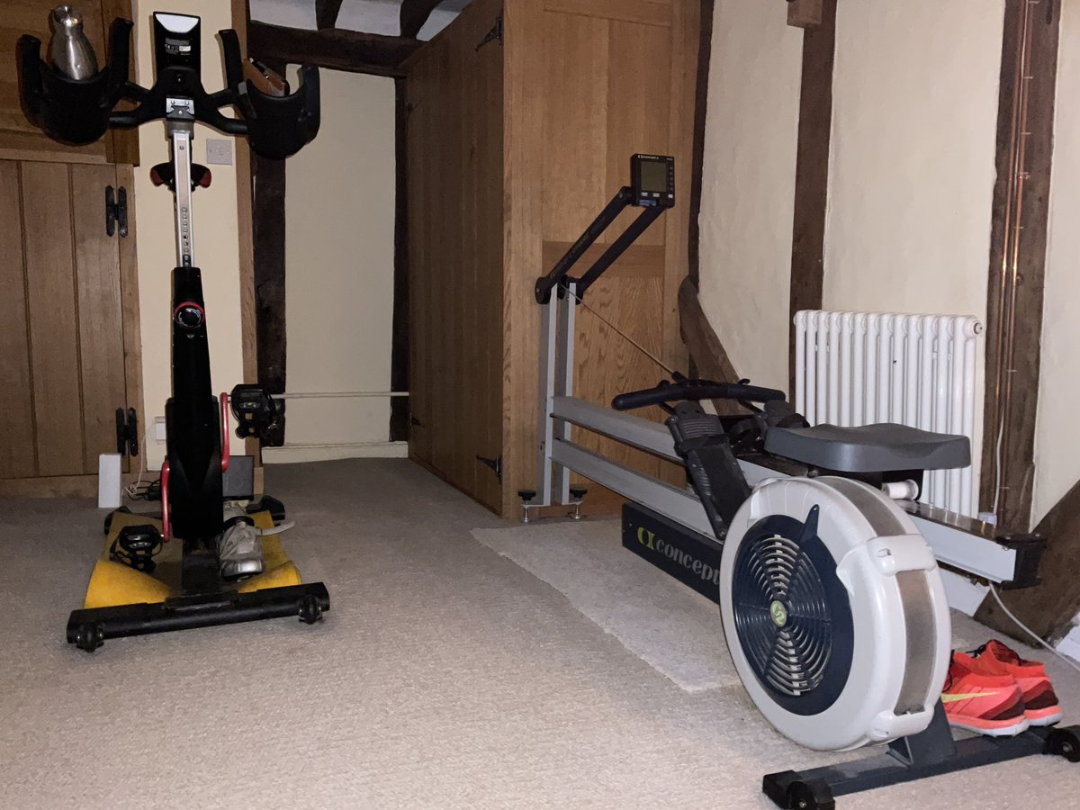 One of my best purchases in 2007, recommend concept two Rower for both mental and  physical heath. Top tip put within  eye sight of bedroom. Daily 12,000 metres and 30 minute bike ride 👍
