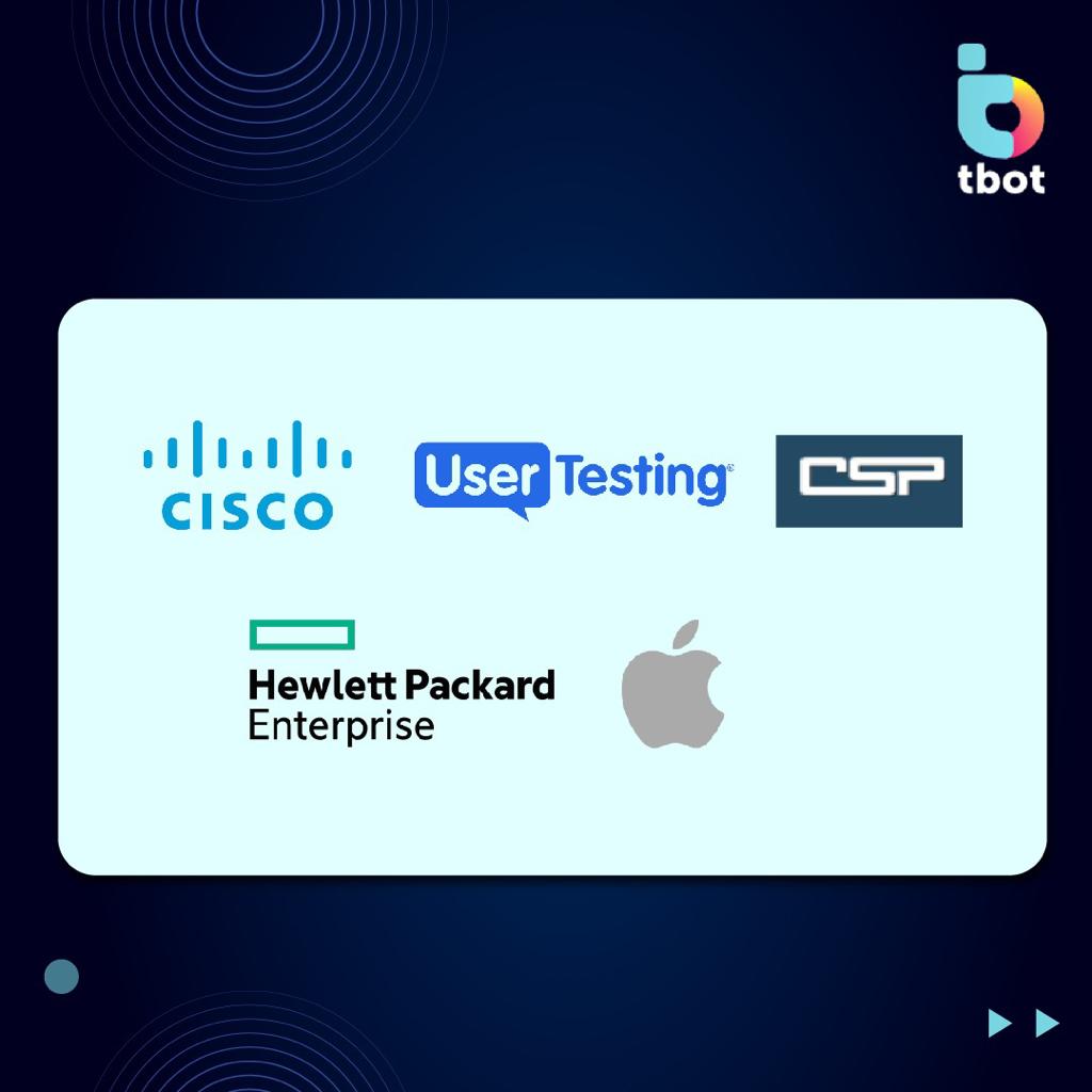 TBotSystems's tweet photo. 2022 has been truly memorable for Tbot. We would like to thank all our partners and clients for their support.

@HP, @usertesting, @Cisco @Apple, etc. 

#2022success #tbotpartnerts #tbotclients #thanksgiving2022 #thanksforyoursupport #memorable #successful #towards2023 https://t.co/6K1YKBMkC1