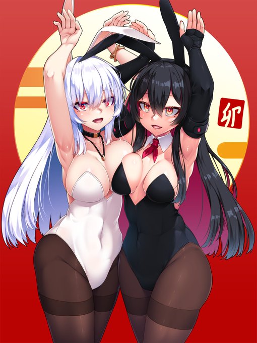 明けましておめでとうございます。今年もよろしくお願いします。
オリキャラの圭ちゃんと魔女兵器のレンちゃんです! 