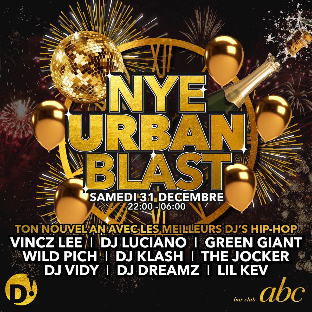 Lausanne! 

Ce soir on fête nouvel an au <a href="/D_Club/">D! Club</a> en famille 🥳 

Ouverture des portes 22h!