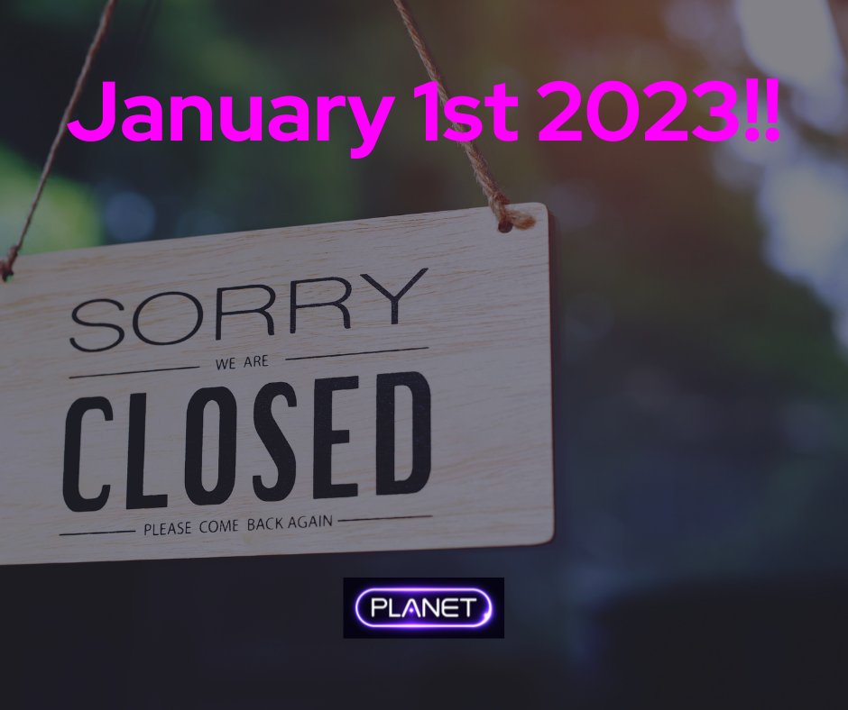 You'll all probably be nursing hangovers and/or snoozing on the couch tomorrow but just a little reminder that we are closed on New Year's Day!! 🙂