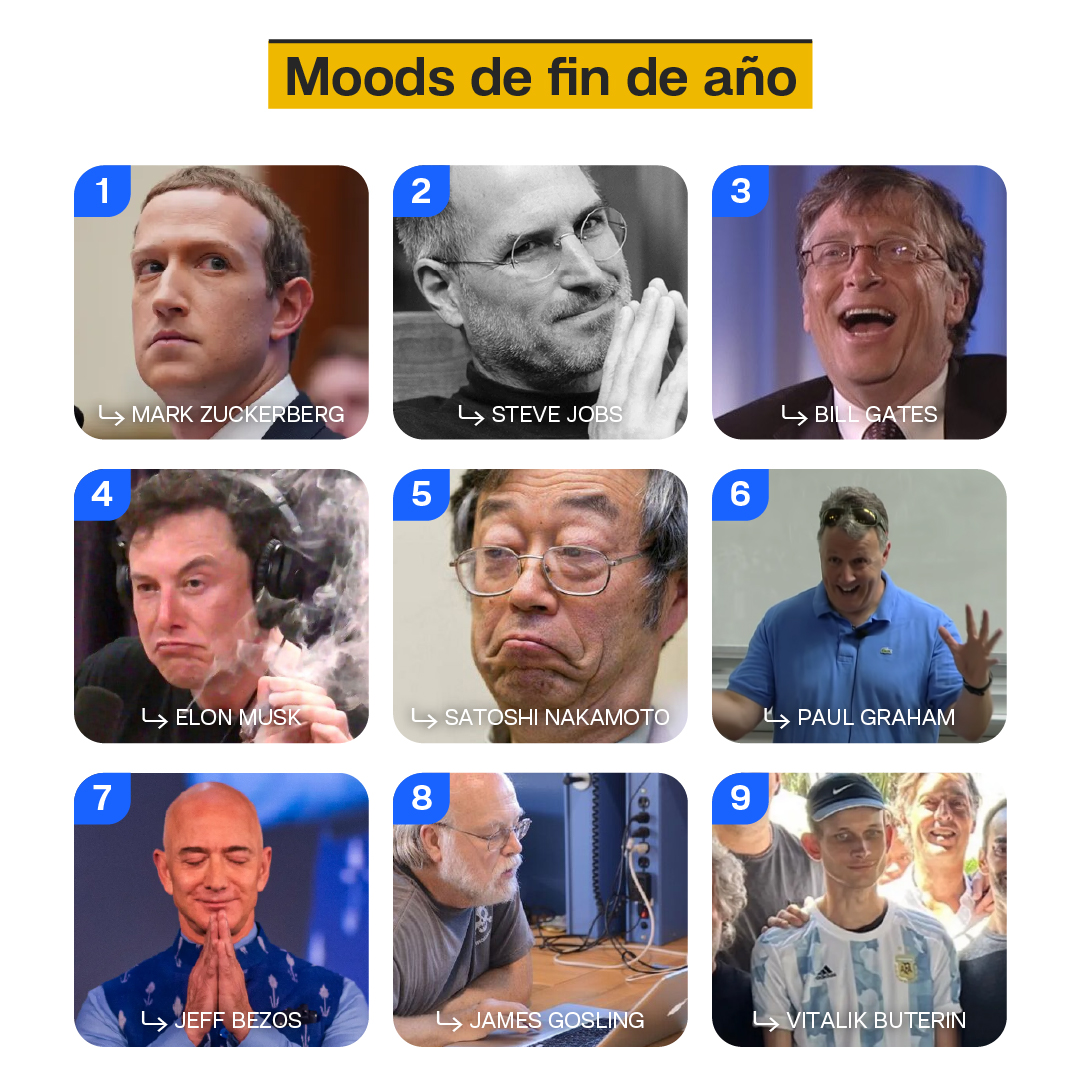 Confesá cuál de todos los grandes de la tecnología te representa más en este fin de año 😂.

Nos reencontramos en 2023 para seguir creciendo juntos🎉🚀.