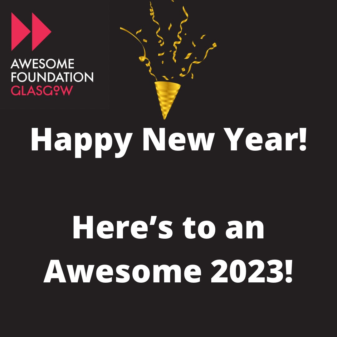 What a year it has been for Awesome Glasgow, and we can’t wait to see what 2023 has in store. Our next round of funding closes on 29th March. Follow the link to find out more 

bit.ly/3nDdXWp
