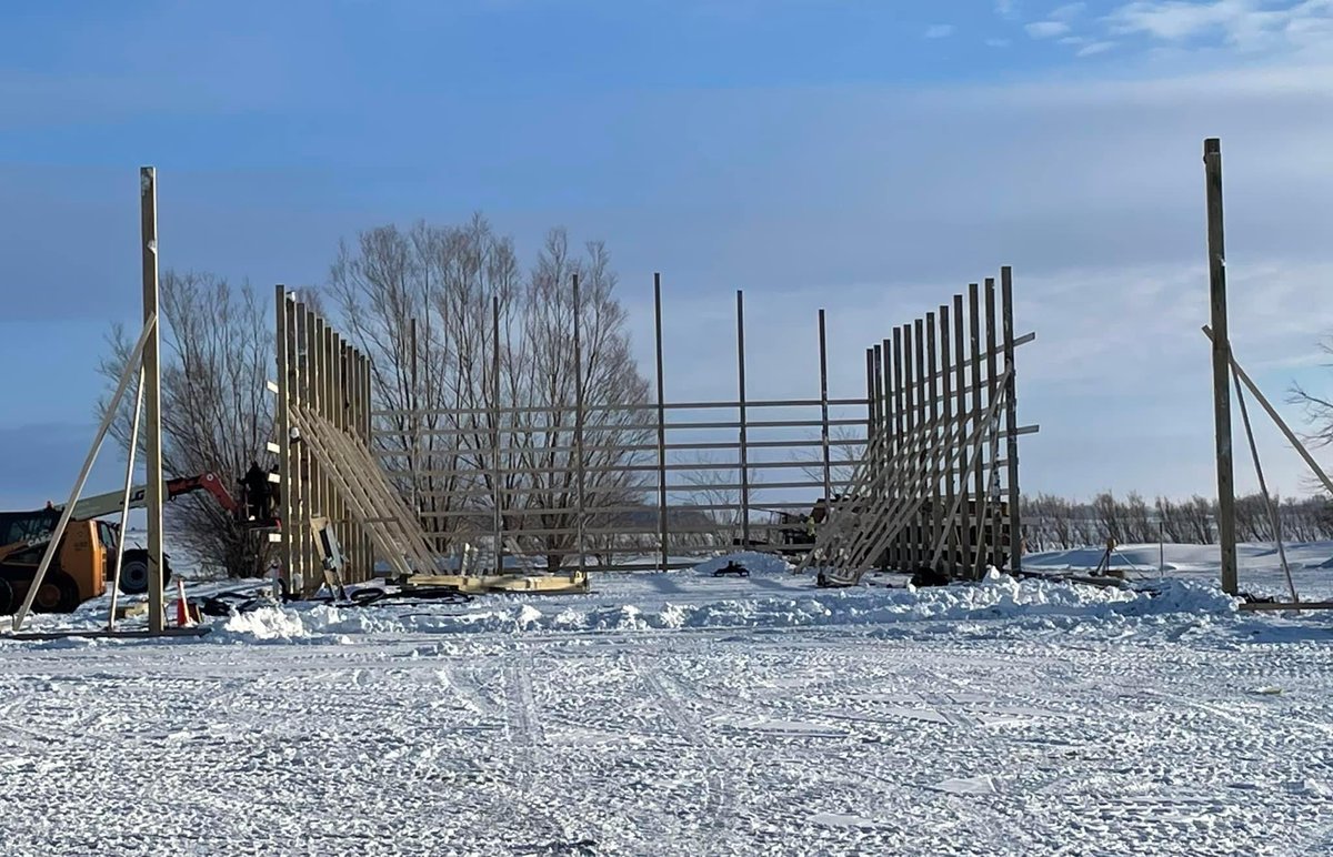 Ranch entry logo is mounted (Mfgd. by Salfer Welding).  Good progress on the posts (thank you Bladholm Construction)!  Here’s hoping for nice weather the next few weeks…🤞
<a href="/bucketbrett/">brett</a> <a href="/e_benz_21/">Emily</a> <a href="/abenz_24/">Alison Fulton</a> <a href="/bisonwarriors/">Daren Sagedahl</a> <a href="/msagedahl/">melissa.sagedahl</a> <a href="/coachkittelson/">Cody Kittelson</a>  <a href="/AmandaKittelso2/">Amanda Kittelson</a>