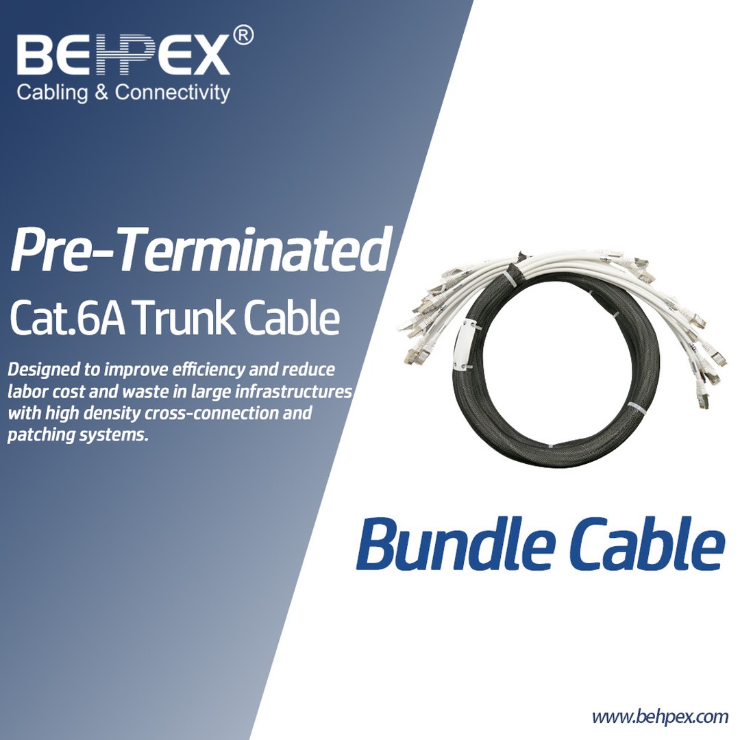 behpex's tweet photo. Pre-Terminated Bundle Cat.6A Trunk Cable, Plug to Plug
#plenum #networkcabling #cablingsystem
#datacenter #datacabling #fiberoptic #cable #networking https://t.co/kqVDmBoAvN