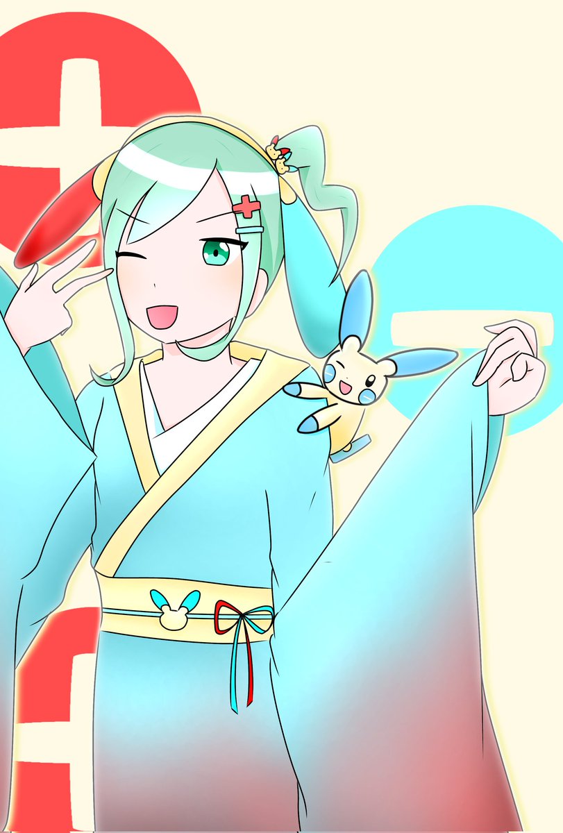 全体はこんな感じです…➕➖
大好きなマイナンをメインにしました🐇