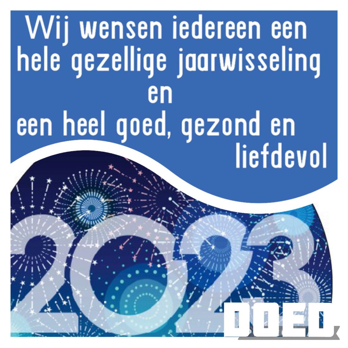 Wij wensen iedereen een hele gezellige jaarwisseling en een heel goed, gezond en liefdevol 2023 💙