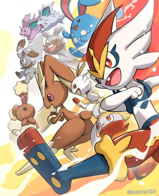 うさぎポケモンで謹賀新年心跳ねる一年になりますように! 