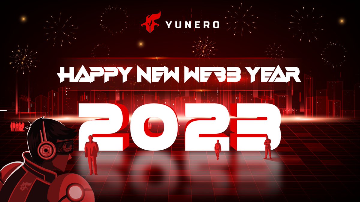Our 2023 New Year's Resolution🥂is surely for the #Web3 community. More innovative projects. More financial leverage.  

Save <a href="/YuneroStudios/">Yunero Studios</a> on your 2023 bucket list &amp; see what will be delivered. 

⏩Summarize your 2022 in a GIF or drop your 2023 resolution to celebrate with us.