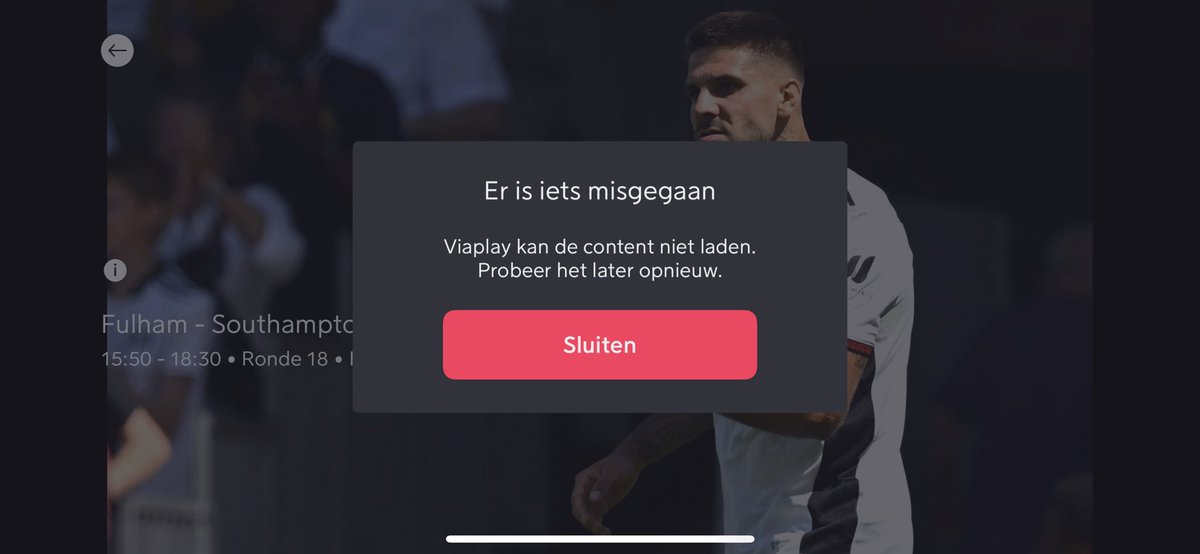 Ga jullie waardeloze app eens een keer fixen! Gister geen verbinding, vandaag geen verbinding. Wat een armoe <a href="/viaplaysportnl/">Viaplay Sport Nederland</a>