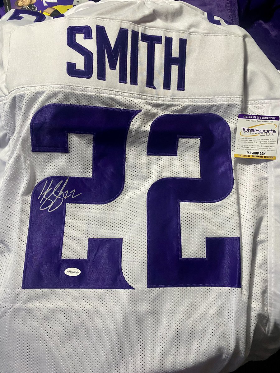 Received my autographed jersey by <a href="/HarriSmith22/">Harrison Smith</a> aka Harry the Hitman aka The Fixer aka the best damn safety in all the <a href="/NFL/">NFL</a> and started ugly crying because I’m so happy! 😭 Can’t wait to frame it and hang it! #skol