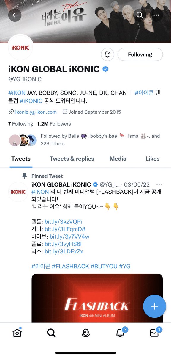 jzzzindaeyo's tweet photo. 230101 iKON Twitter and IG now only following iKON members. 

They own all their previous SNS 😭

#iKON #아이콘 @YG_iKONIC https://t.co/LqmadKmuTg