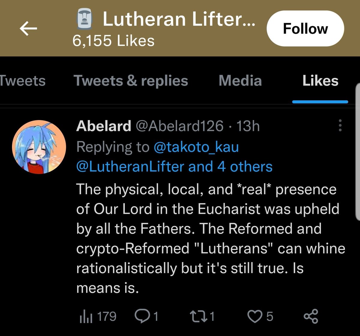 <a href="/LutheranLifter/">Denethor’s ASMR Mukbang🗿</a> You literally were liking tweets calling it local, disingenuous moron. And physicality presupposes locality.