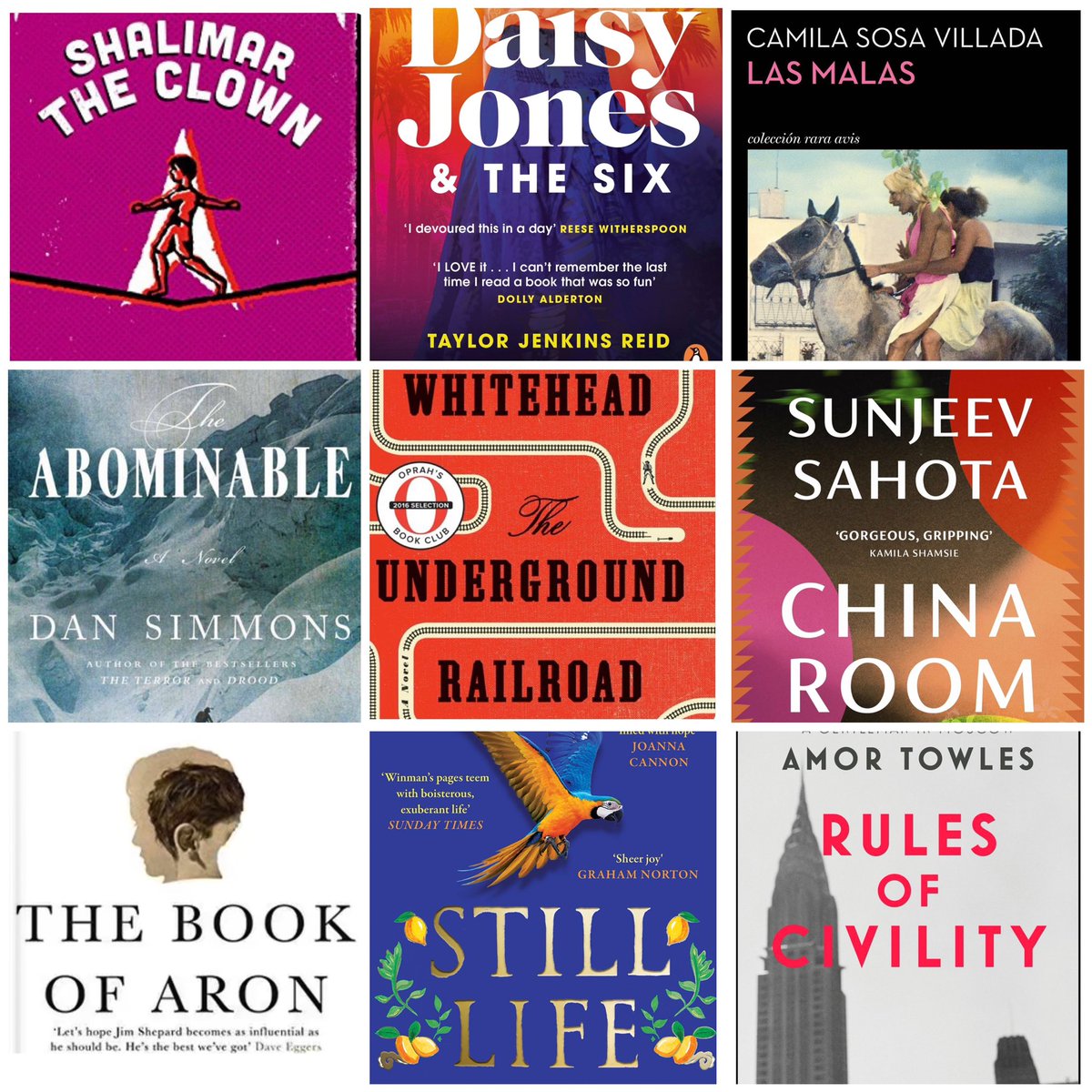 chrisfearne's tweet photo. It’s that time of the year - my favourite books in 2022. @SalmanRushdie @tjenkinsreid #camillasosavillada #DanSimmons @colsonwhitehead @kamilashamsie #JimShepard #sarahwinman @amortowles https://t.co/4zBS2UiGay
