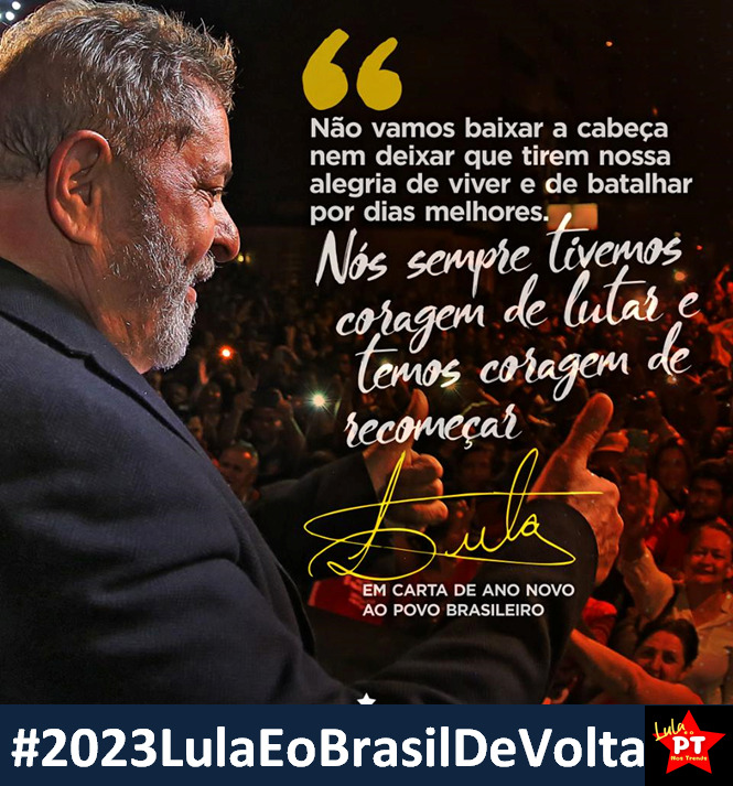 O Brasil foi destroçado, transformado em escombros. Serão necessários muitos anos, mais além do mandato de quatro anos do governo Lula/Alckmin, para a restauração democrática e a reconstrução nacional
Estamos juntos! Recomeçemos!♥️⭐️🇧🇷
#2023LulaEoBrasilDeVolta