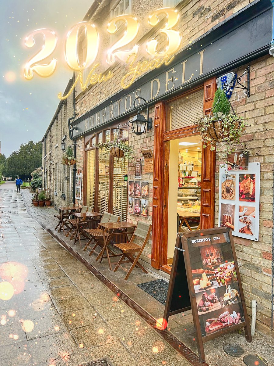 RobertosDeli1's tweet photo. Happy New Year 2023 to all our existing loyal customers and the new ones made and, many thanks for your support.
We will take a short break, will reopen on 07/01/23 Saturday .
#besocialcambridge #cambridgemarketsquare #cheeseshop #stneots #englishcheese #shoplocal #wineshop https://t.co/FzW2rZruJ4