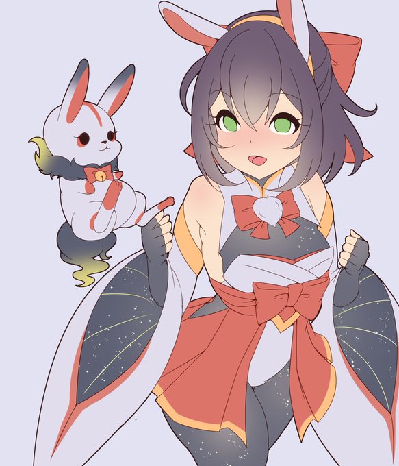 あけましておめでとうございます。今年は、巫女モチーフ魔法少女ちゃんがうさぎの使い魔ちゃんをふたなりペニスとして一体化させられ、使い魔ちゃんを助けるためにふたなりペニスを扱くも、獣欲に呑まれうさぎ妖魔へと変わってしまうことから始めていきたいと思います。 