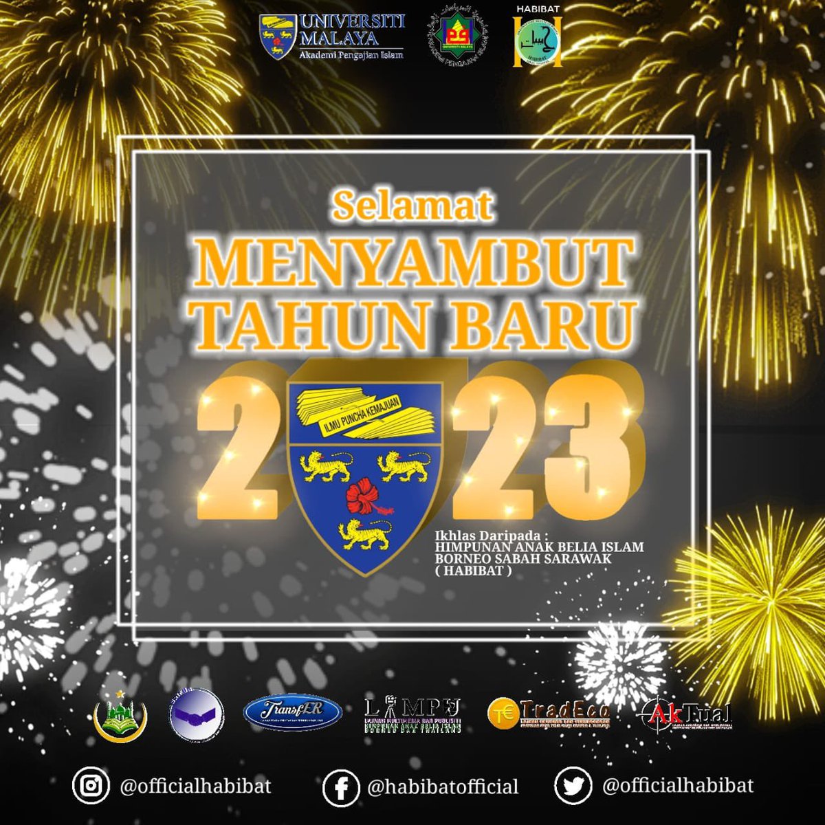 officialhabibat's tweet photo. ✨ *SELAMAT MENYAMBUT TAHUN BARU 2023 MASIHI* ✨
*كُلُّ عَامٍ وَأَنتُم بِخَيْر*
*Semoga Sepanjang Tahun Kalian Berada Dalam Kebaikan.* 🥰
Welcome2023 #AzamTahunBaru #PKBA #ASASI #APIUM #UM* https://t.co/vZoEUBtFKM
