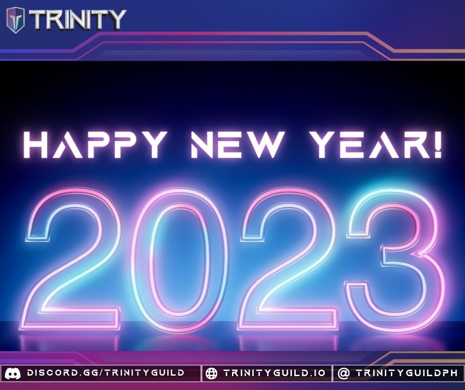 TrinityGuildPH's tweet photo. As the year comes to an end, we're taking some time to reflect on all that we've achieved at ⚔️ Trinity Guild 🛡️. We want to thank all our community members, scholars, and partners for making 2022 a wonderful year! Thank you for all the support!

Happy New Year! https://t.co/12bHe9RVlf