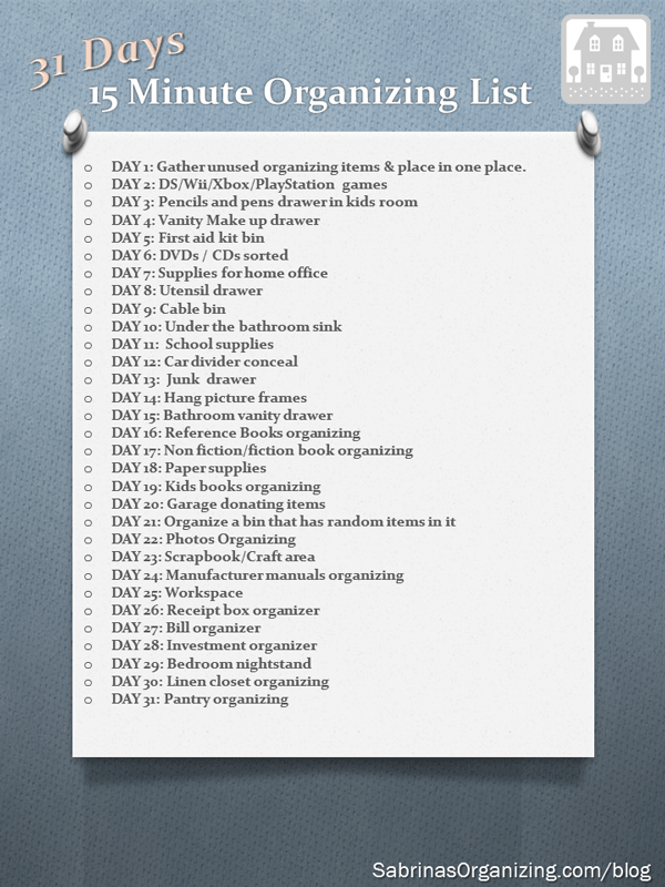 SMQorg's tweet photo. Our 31 Days of the 15-minute challenge will allow you to enjoy life and declutter simultaneously. See the complete list and details on this page! https://t.co/3lRLwi2gar #homeorganization #organizingchallenge #challenge #declutteringchallenge #quickorganizing #weeklychallenge https://t.co/Bnxdg3LU83
