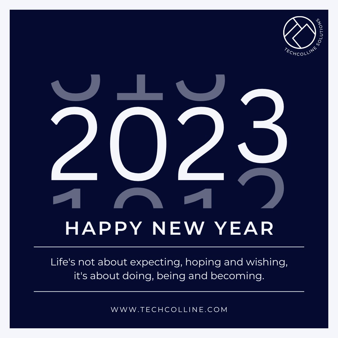 TechcollineS's tweet image. Keep your spirits and determination unshaken, and you shall always walk the glory road. With courage, faith and great effort, you shall achieve everything you desire.

We wish you all a very happy and prosperous new year✨💫🎆

#HappyNewYear2023 #NewYear #techcollinesolutions