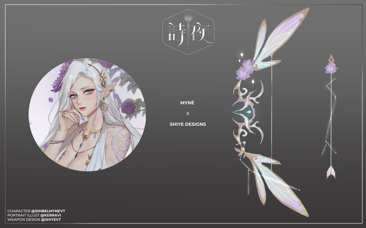 shiyeVT's tweet photo. ♦️ Vtuber Weapon Design
A dragonfly longbow for @simbelmynevt ! Thank you for joining my weapon raffle!
#ShiyeDesigns #ShiyeArmory https://t.co/DsdGVAxjx3