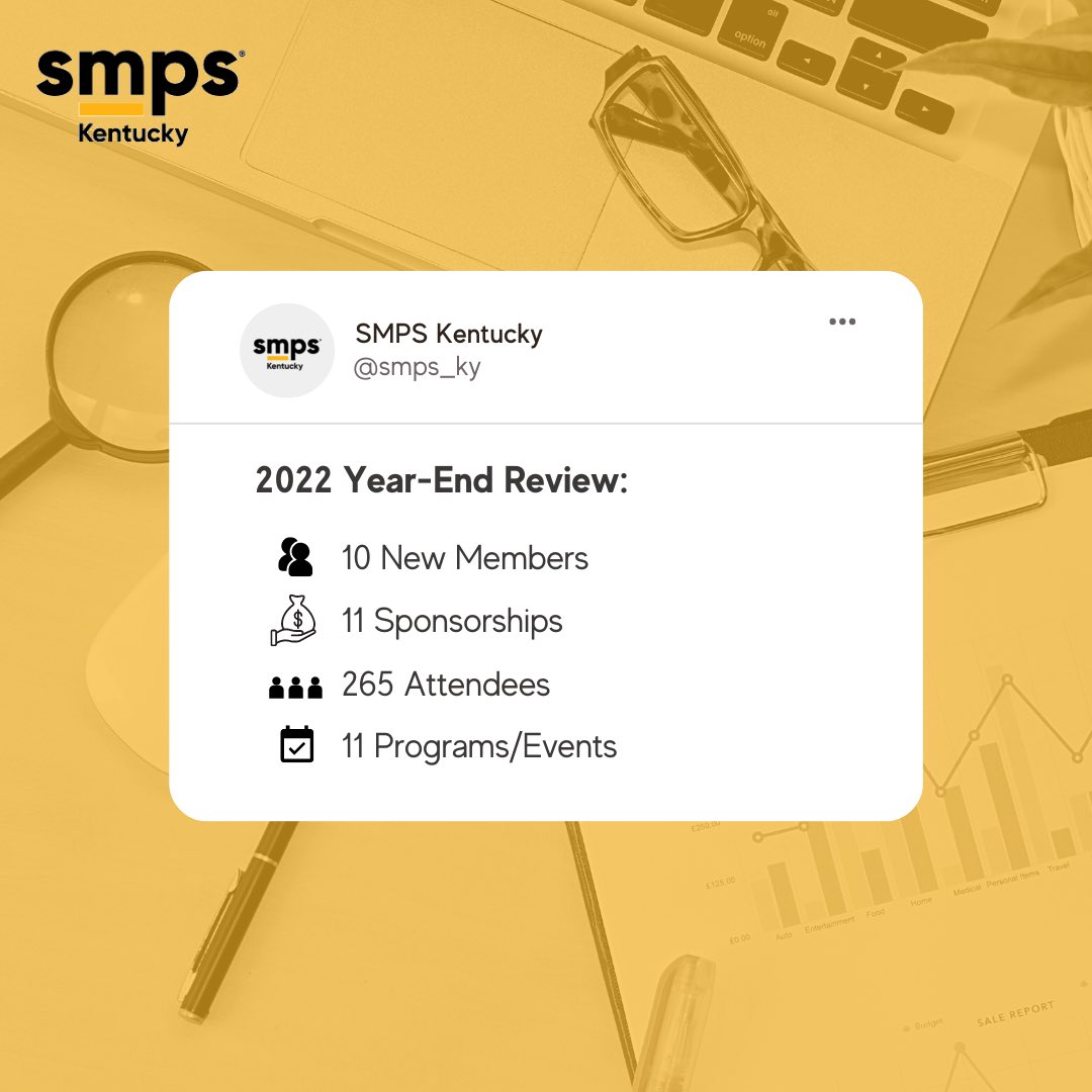SMPSKentucky's tweet photo. With the year coming to an end, we’d like to take a second to look back at all the great things that happened in 2022! As well as wish everyone a Happy New Year!! What are your professional 2023 goals? 

#smpsky #aecindustry #happynewyear https://t.co/jO9TneDDAY