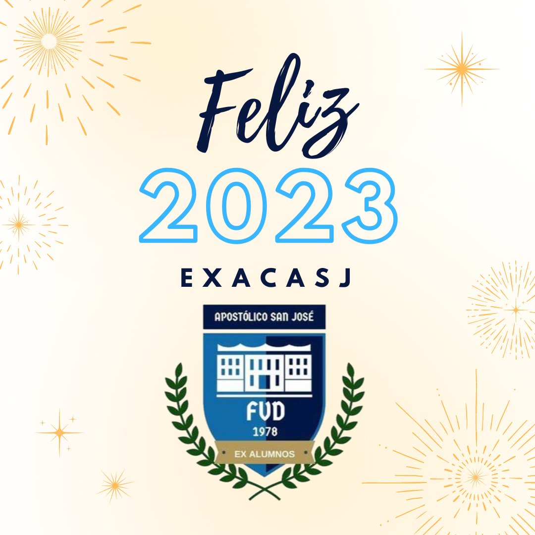 🤩 Feliz y Próspero 2023 EXAS CASJ.

🥂 Brindamos por un nuevo año de mucho EXA! 

<a href="/exaCASJfemenino/">ExAlumnasCASJ</a> 

#ElSentimientoQueNosUne

💙🤍