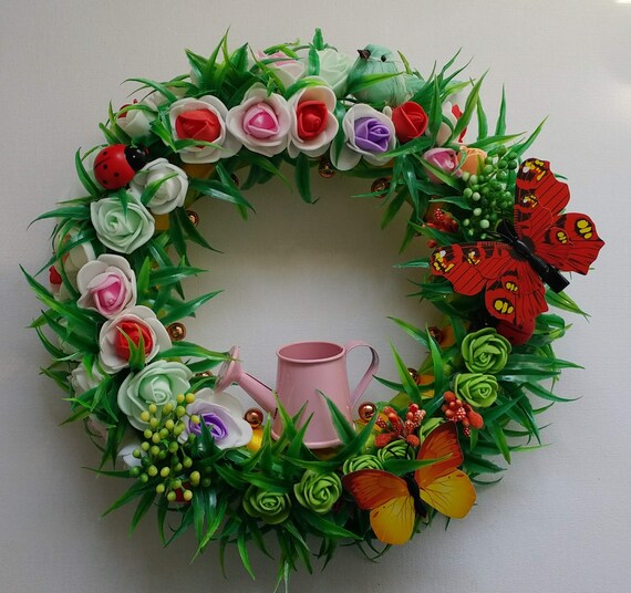 NomiBachar's tweet photo. Spring and Easter Wreath, https://t.co/kMWmF7c9m2 #springwreath #easterwreath #springdecor #homedecor #indorspringwreath #eastergift @etsymktgtool https://t.co/DhjM0vd4cz