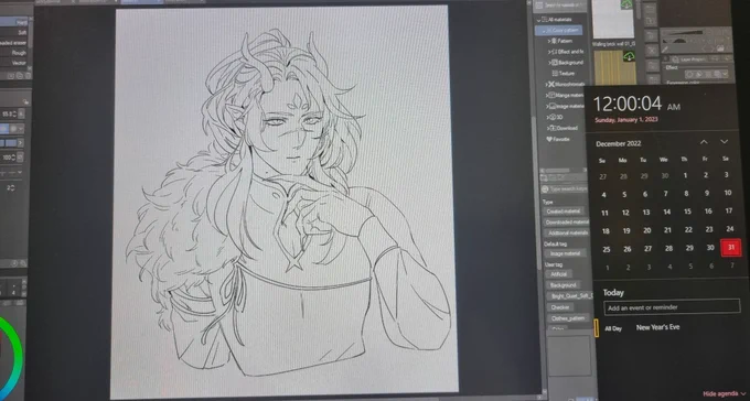 Who in the right mind to work on commission at new year's eve? Mee 🤣🤣
Barely made it,
it's already 12ish in KL so happy new year!
let's survive again this year and even better, let's be happier. 
Enjoy your celebrations!! 
